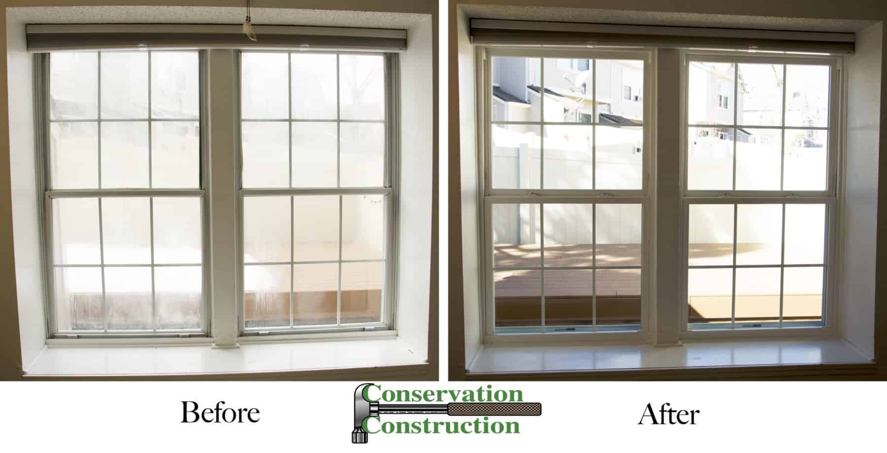 Before & After Windows, Conservation Construction, New Windows, Replacement Windows