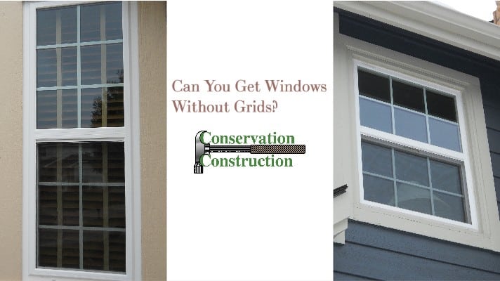 Replacement windows, windows with girds, conservation construction, new windows.