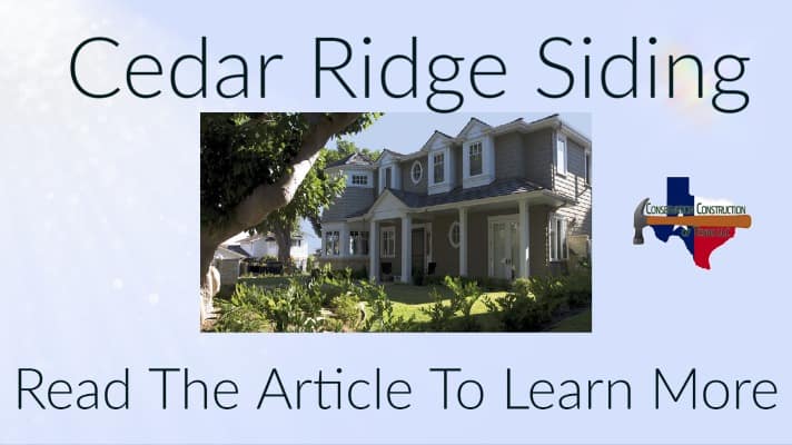 Cedar Ridge Siding, Conservation Construction, Siding Repalcement