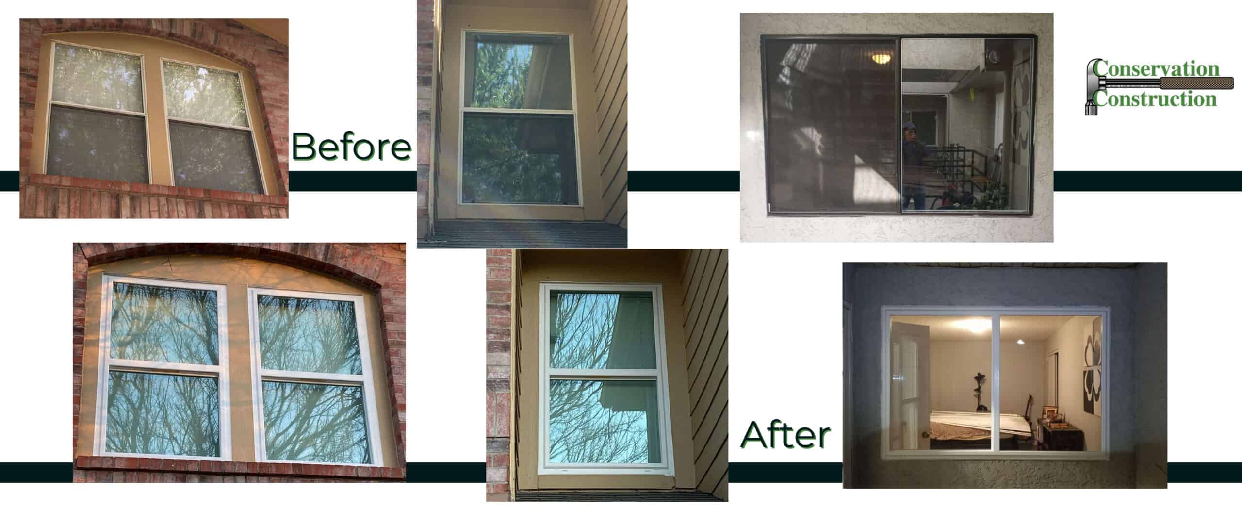 Before and After, Conservation Construction, Window Picture's,